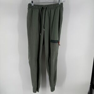 Unipro Qwick-Dry Jogger Pants Mens Medium Olive Green Cargo Pockets Tapered‎ Leg